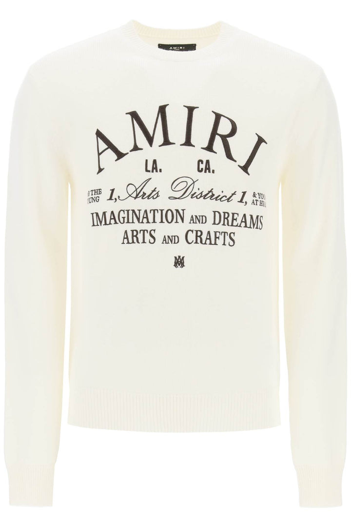 Amiri Arts District Wool Sweater   Bianco