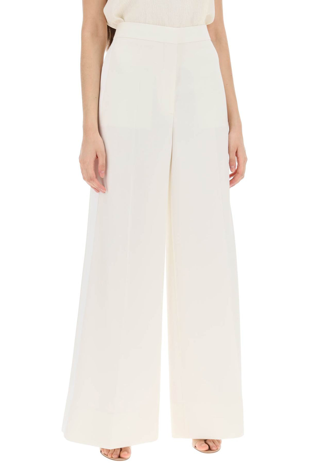 Stella Mc Cartney Tailored Wool Trousers   Bianco
