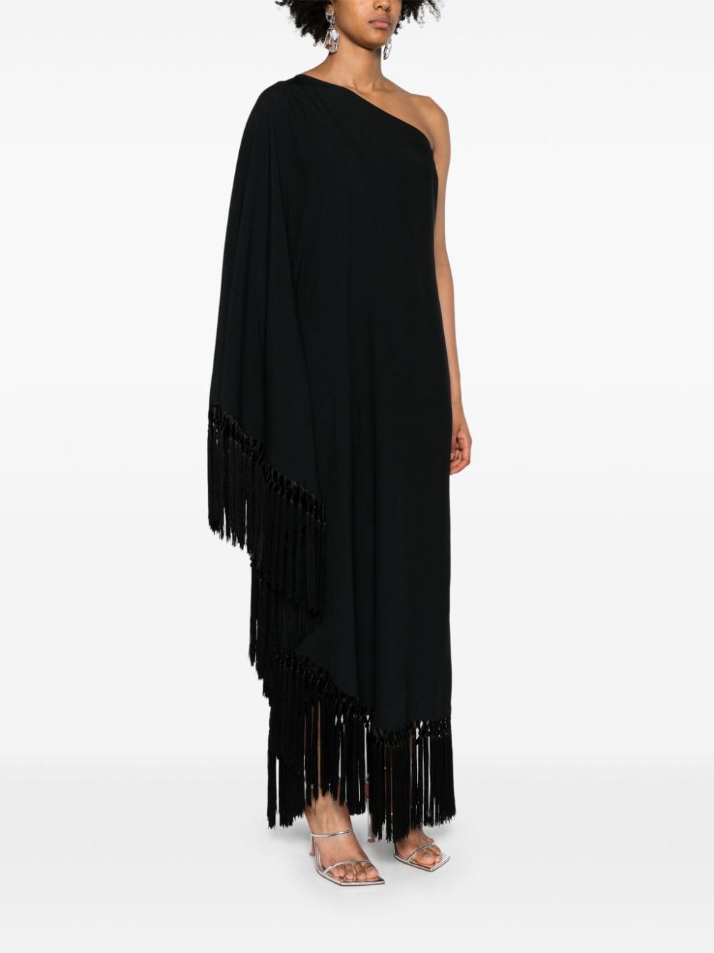 TALLER MARMO PRE One-Shoulder Fringe Dress