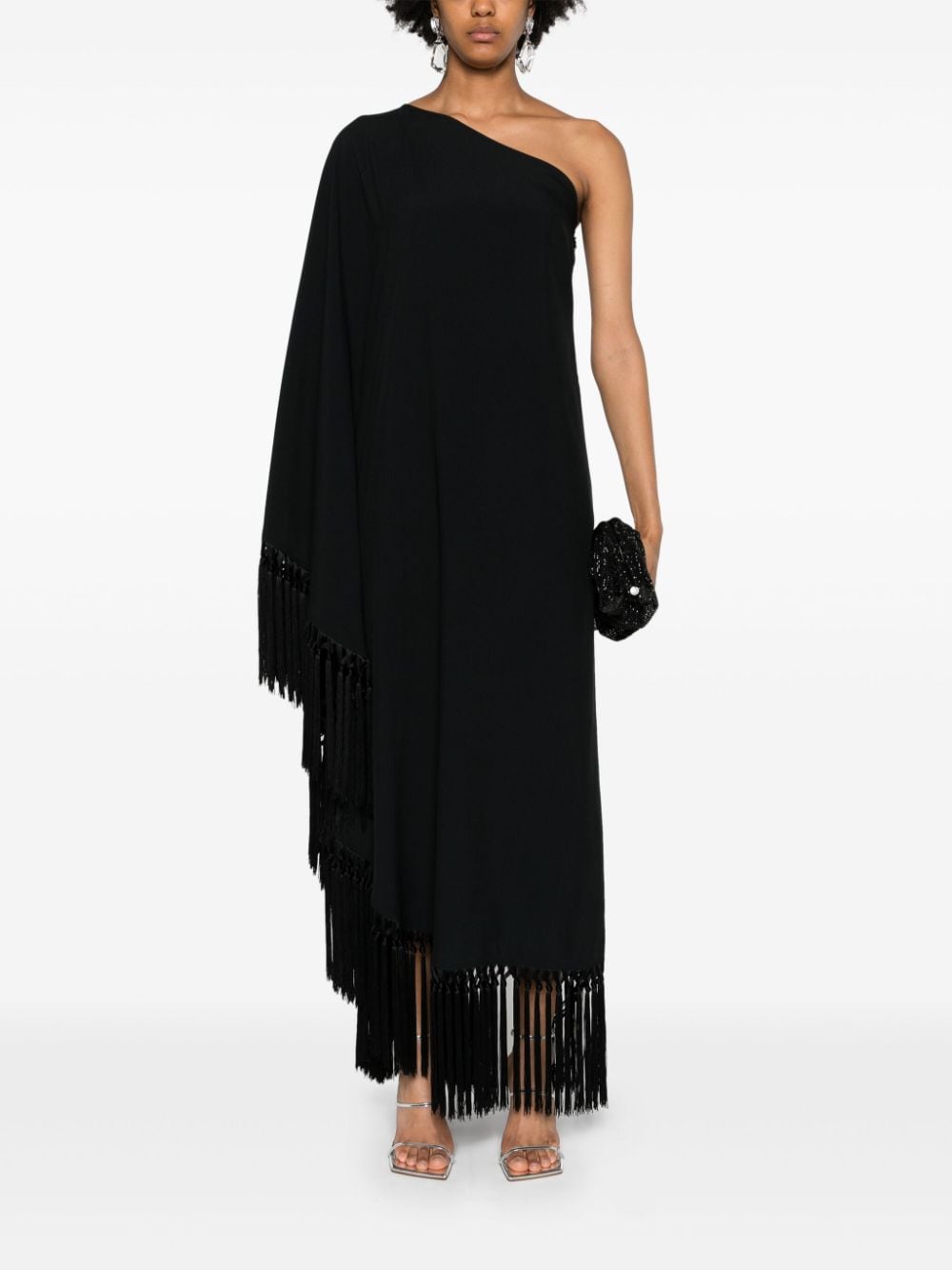 TALLER MARMO PRE One-Shoulder Fringe Dress