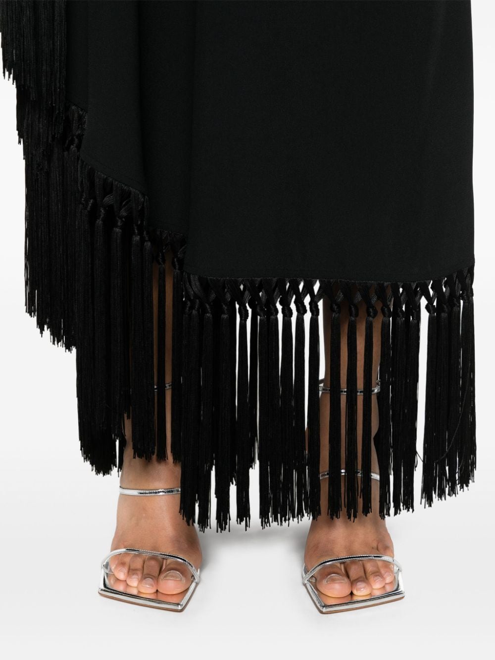 TALLER MARMO PRE One-Shoulder Fringe Dress