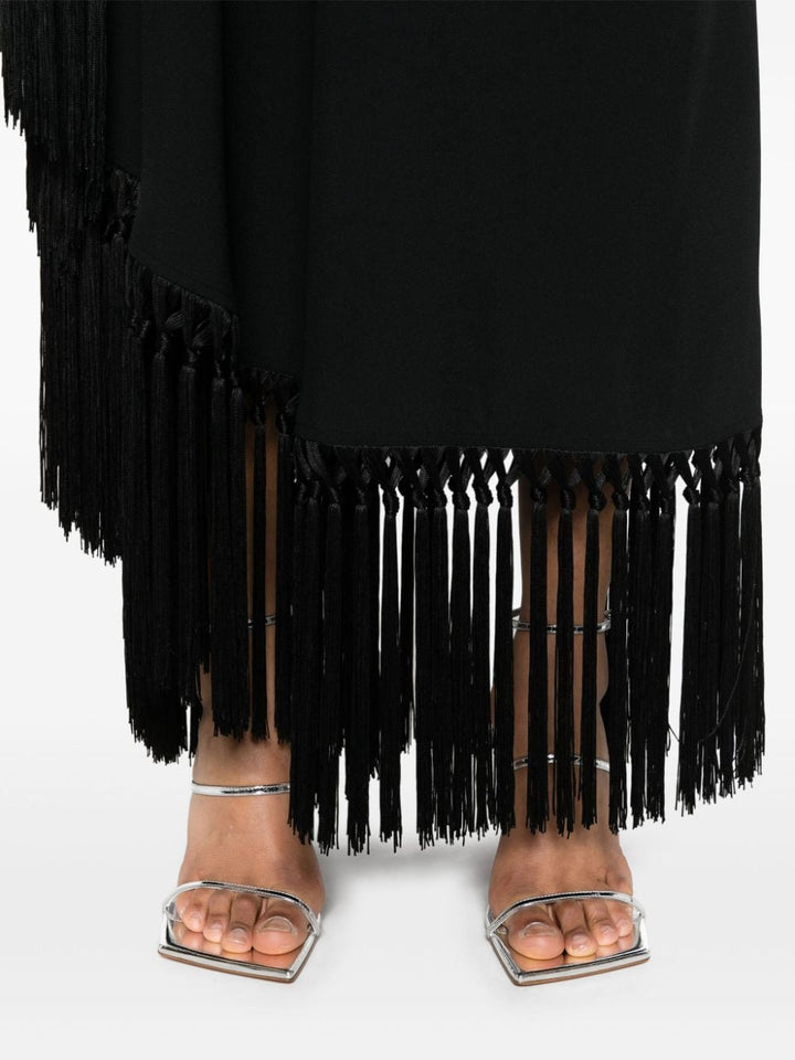 TALLER MARMO PRE One-Shoulder Fringe Dress