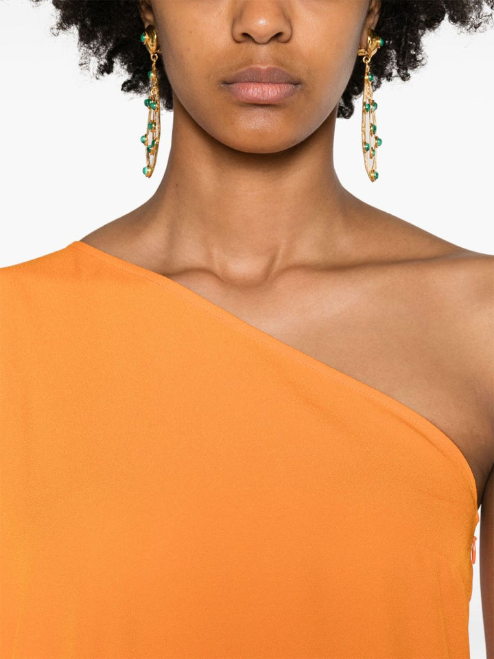 TALLER MARMO PRE One-Shoulder Fringed Dress