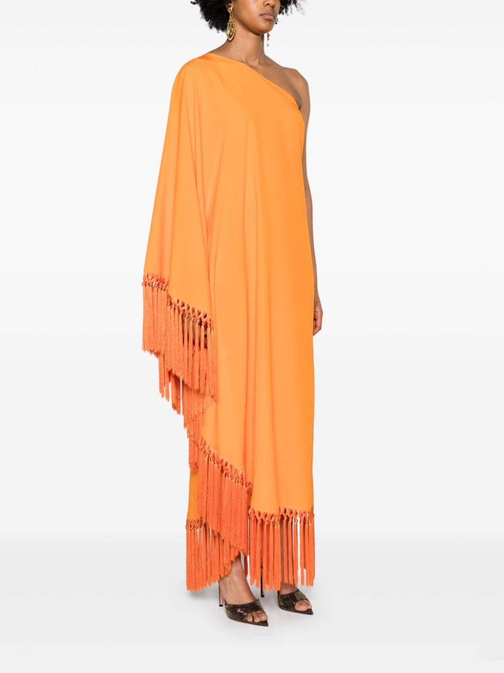 TALLER MARMO PRE One-Shoulder Fringed Dress