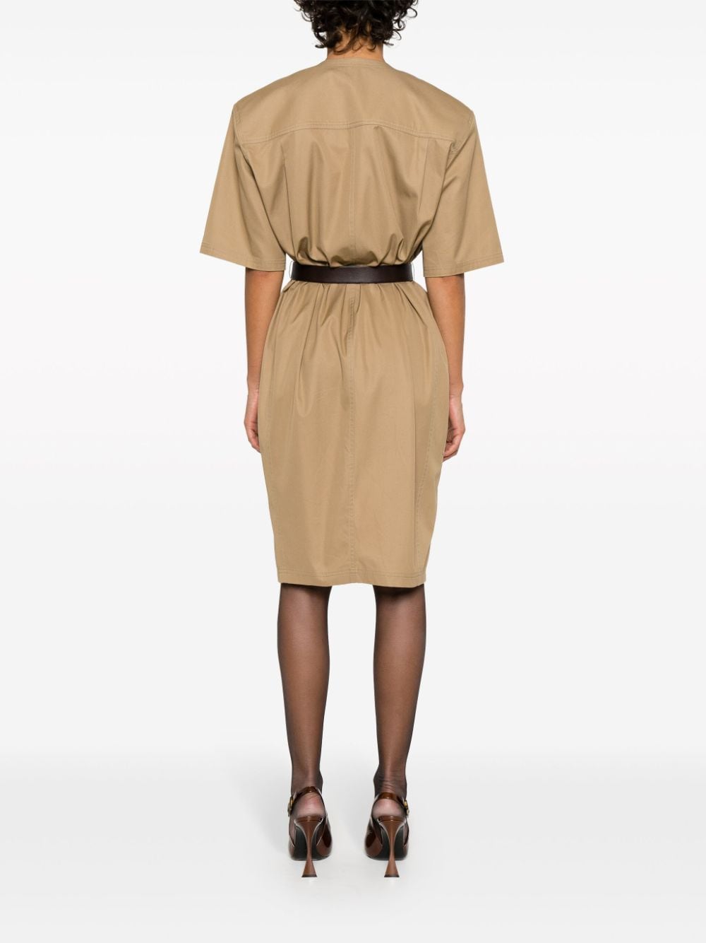 Saint Laurent Belted Safari Dress