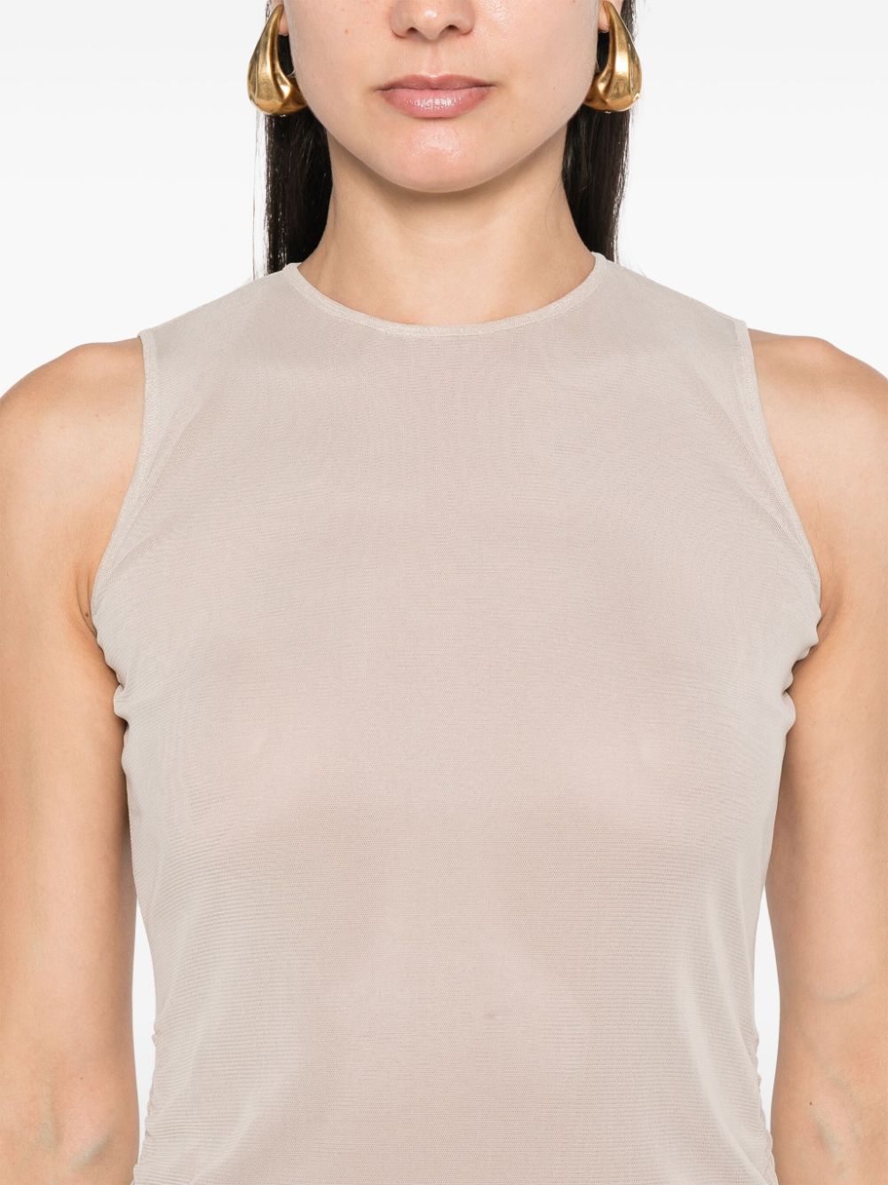 Saint Laurent Mini Semi Sheer Dress