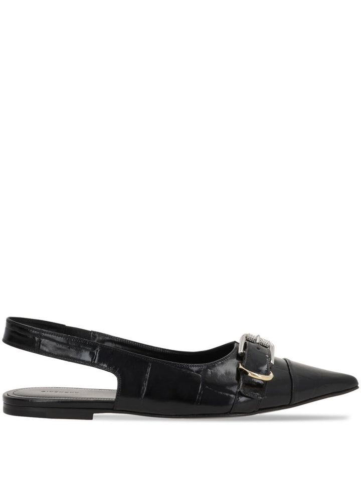 Givenchy Voyou leather slingback flats