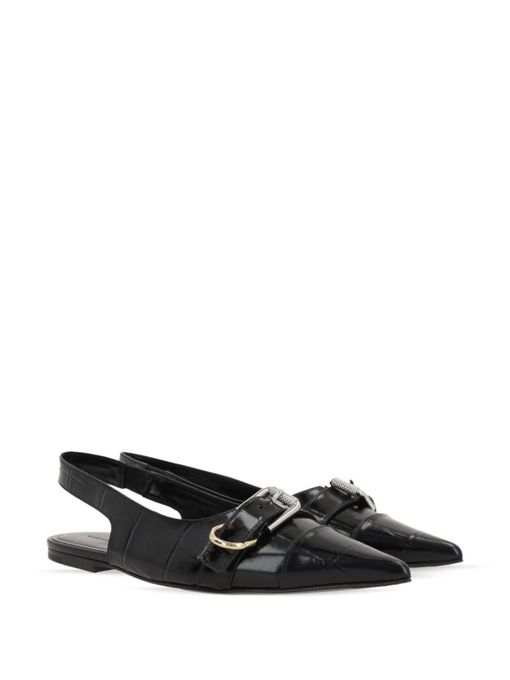 Givenchy Voyou leather slingback flats