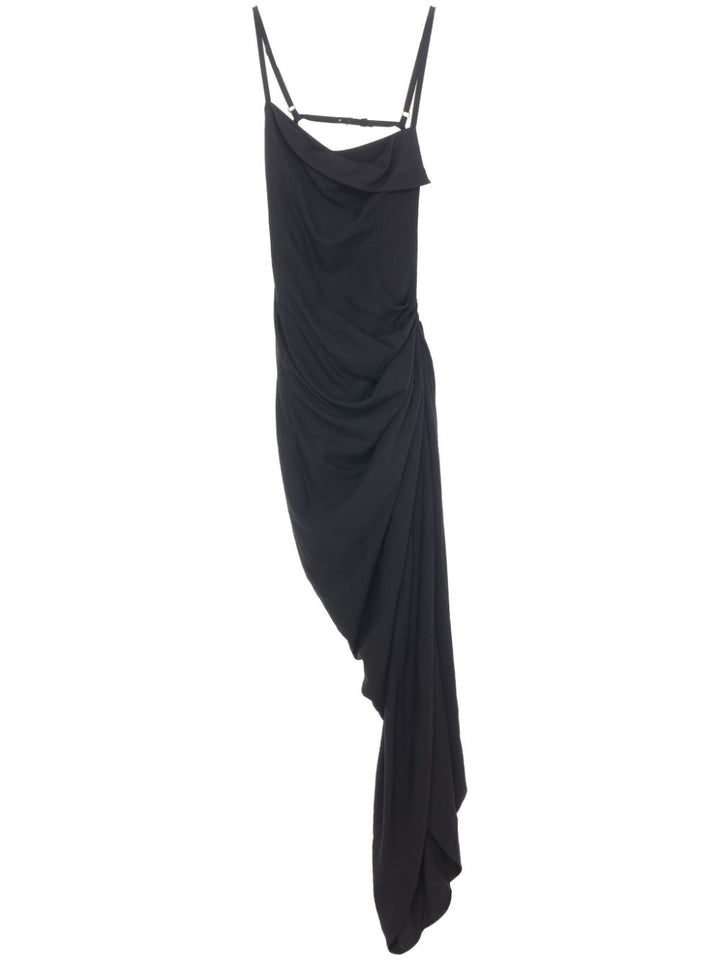 JACQUEMUS Open Back Slit Maxi Dress