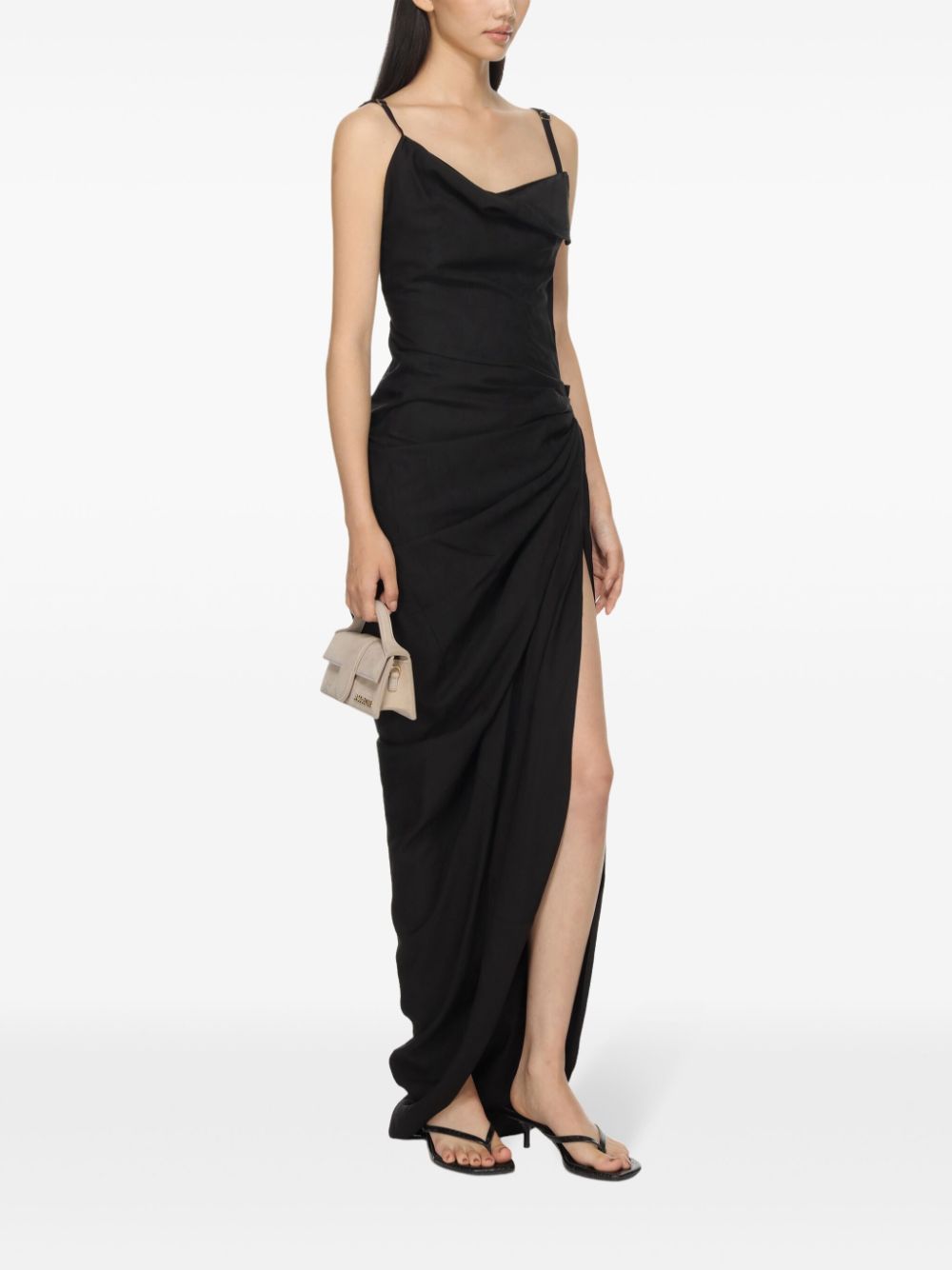 JACQUEMUS Open Back Slit Maxi Dress