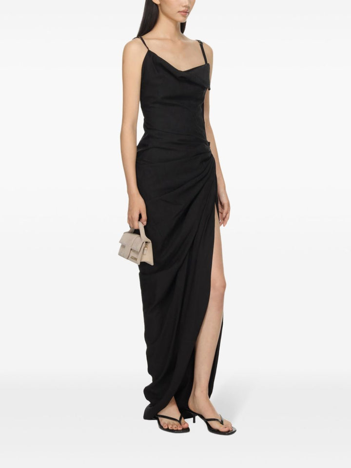 JACQUEMUS Open Back Slit Maxi Dress