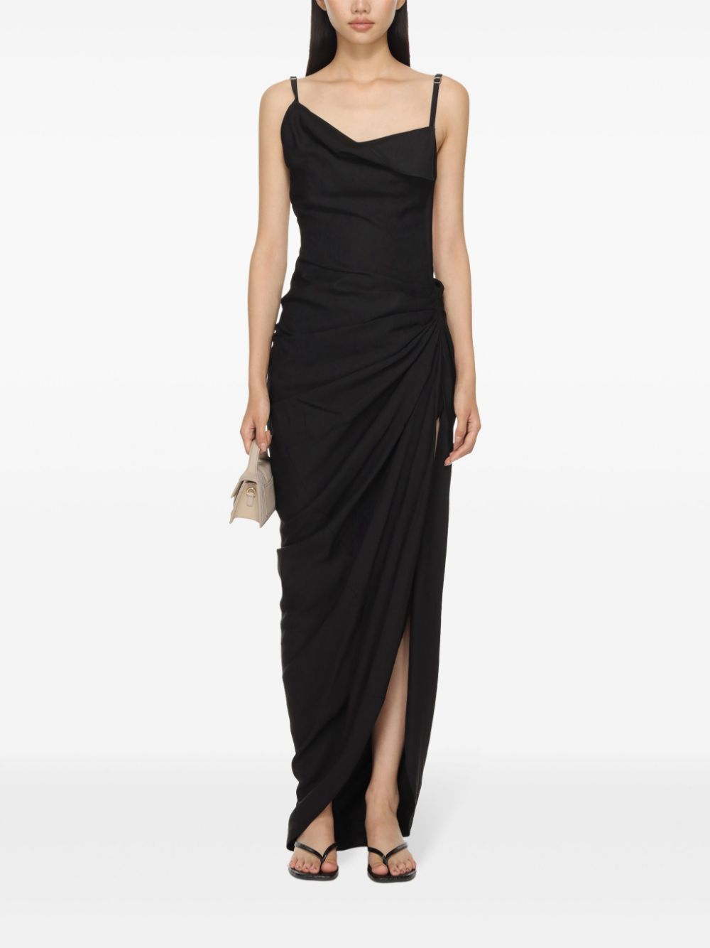 JACQUEMUS Open Back Slit Maxi Dress
