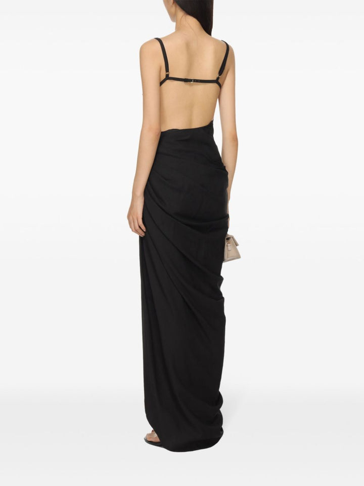 JACQUEMUS Open Back Slit Maxi Dress