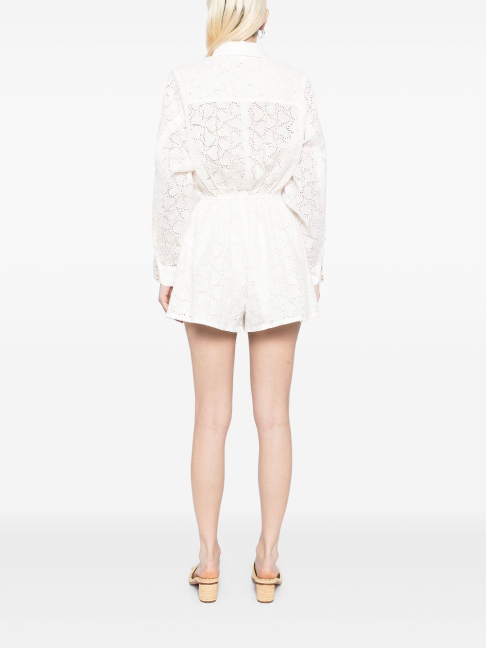 Zimmermann heart motif linen Playsuit