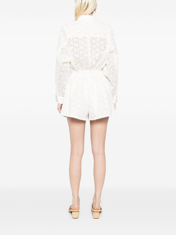 Zimmermann heart motif linen Playsuit