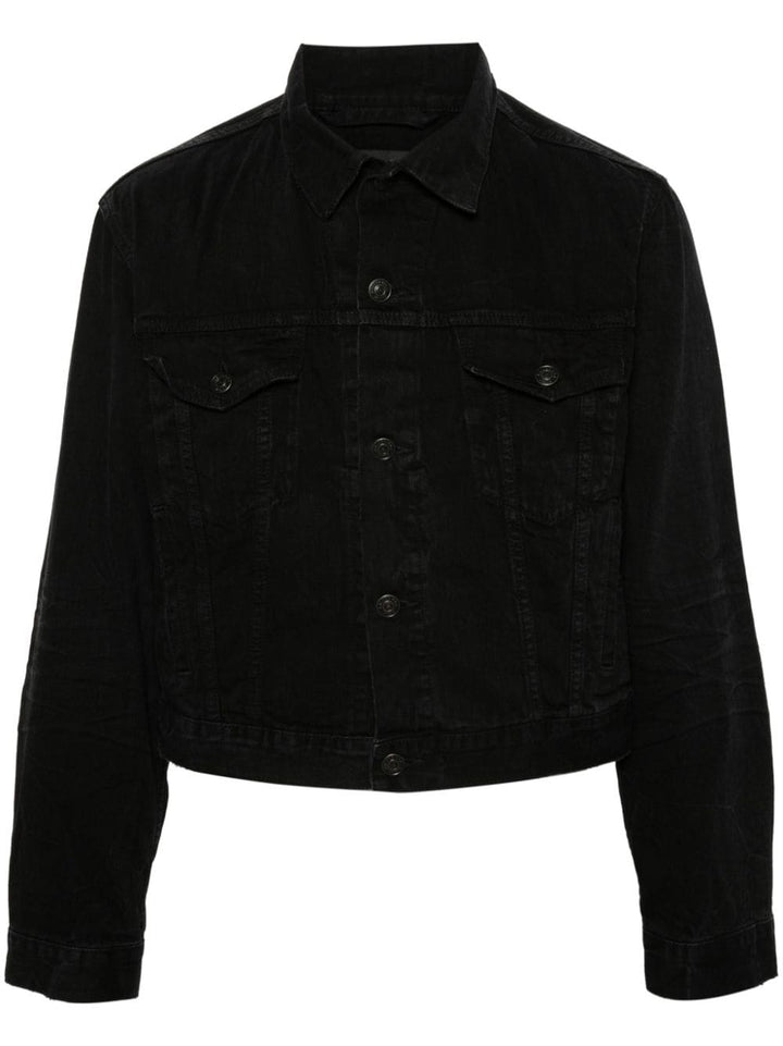 Balenciaga Black Denim Logo Jacket