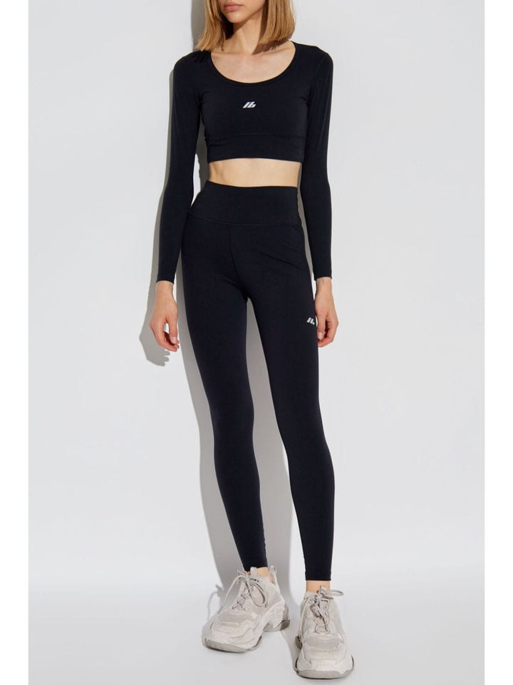 Balenciaga Cropped Stretch Logo Top