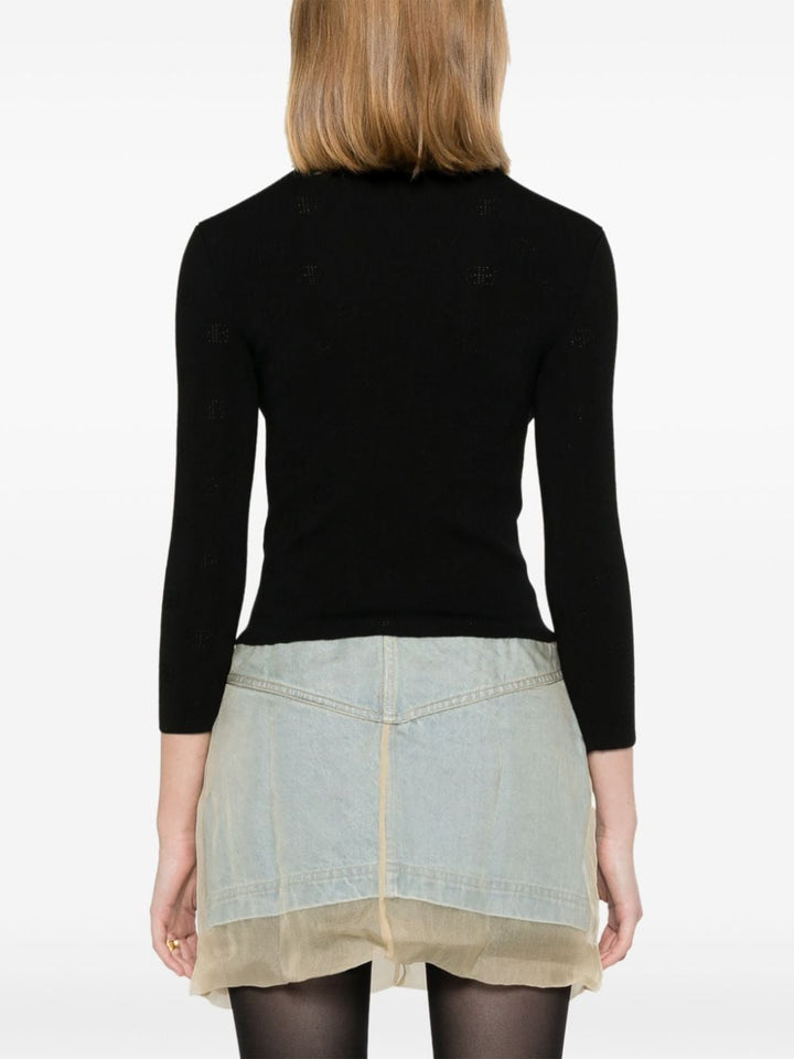 Balenciaga Wool-Blend BB logo top