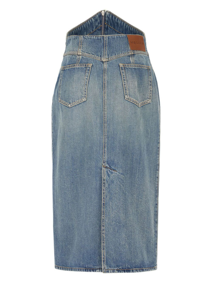 Alexander McQueen Denim Skirt