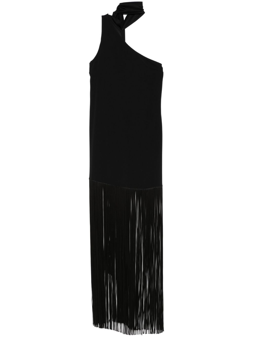 TALLER MARMO PRE Asymmetric Fringed dress