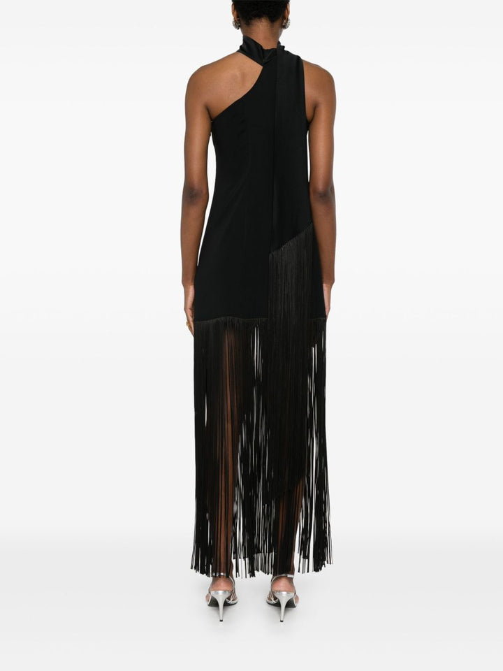 TALLER MARMO PRE Asymmetric Fringed dress