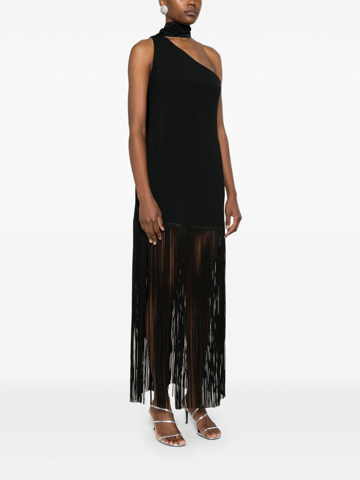 TALLER MARMO PRE Asymmetric Fringed dress