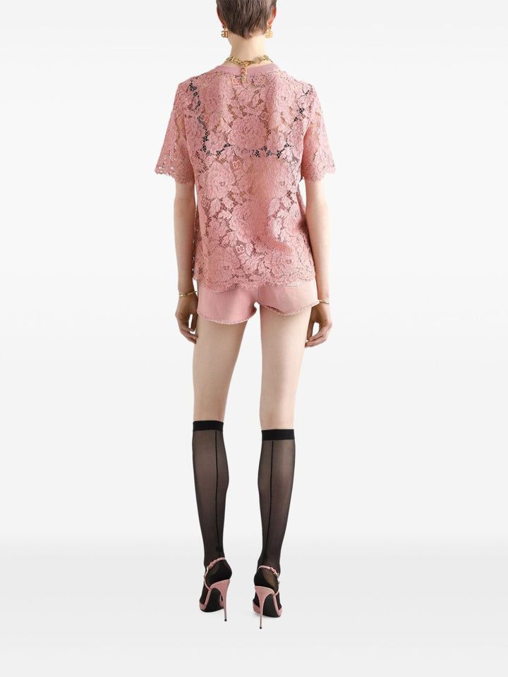 Dolce & Gabbana lace short sleeved T-shirt