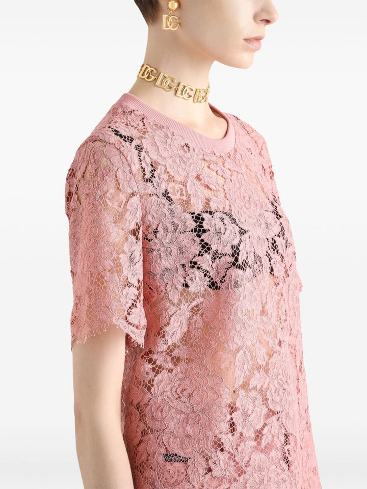 Dolce & Gabbana lace short sleeved T-shirt