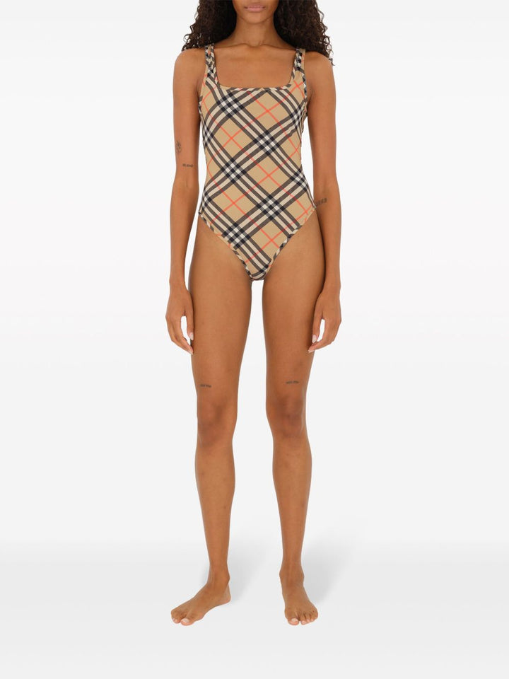 Burberry check-pattern swimsuit