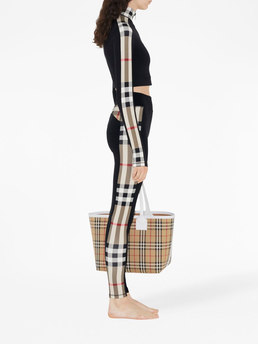 Burberry cropped check sweatshirt