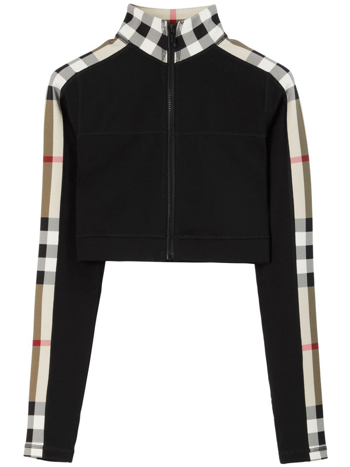 Burberry cropped check sweatshirt