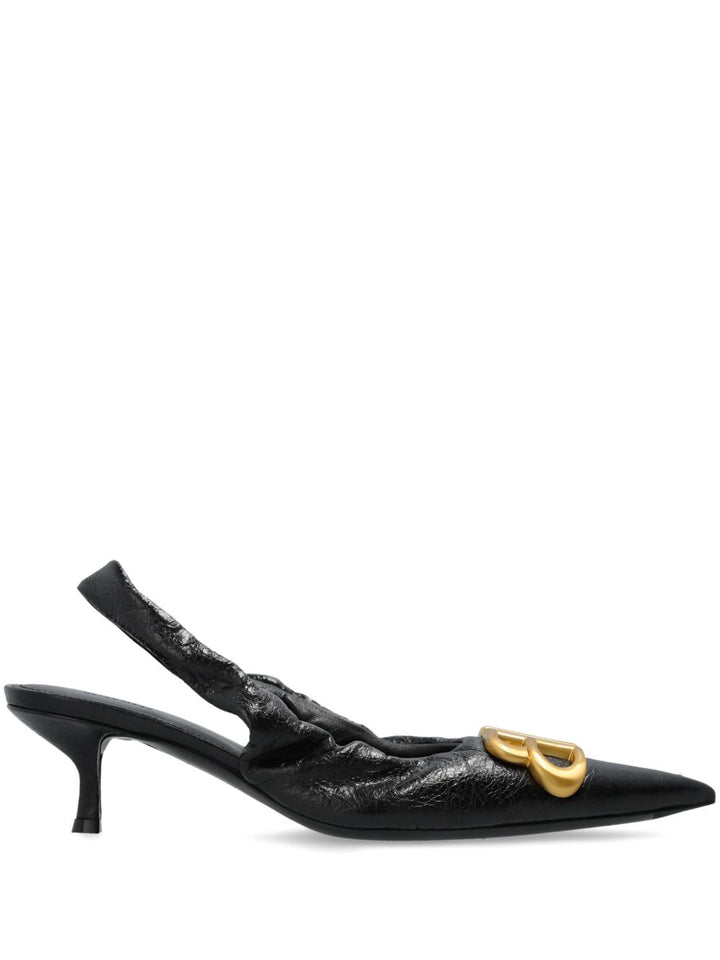 Balenciaga Monaco leather slingback pumps