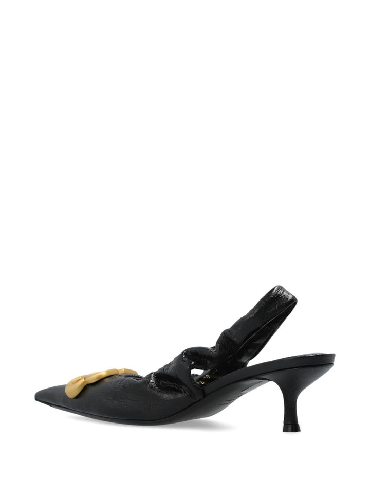Balenciaga Monaco leather slingback pumps