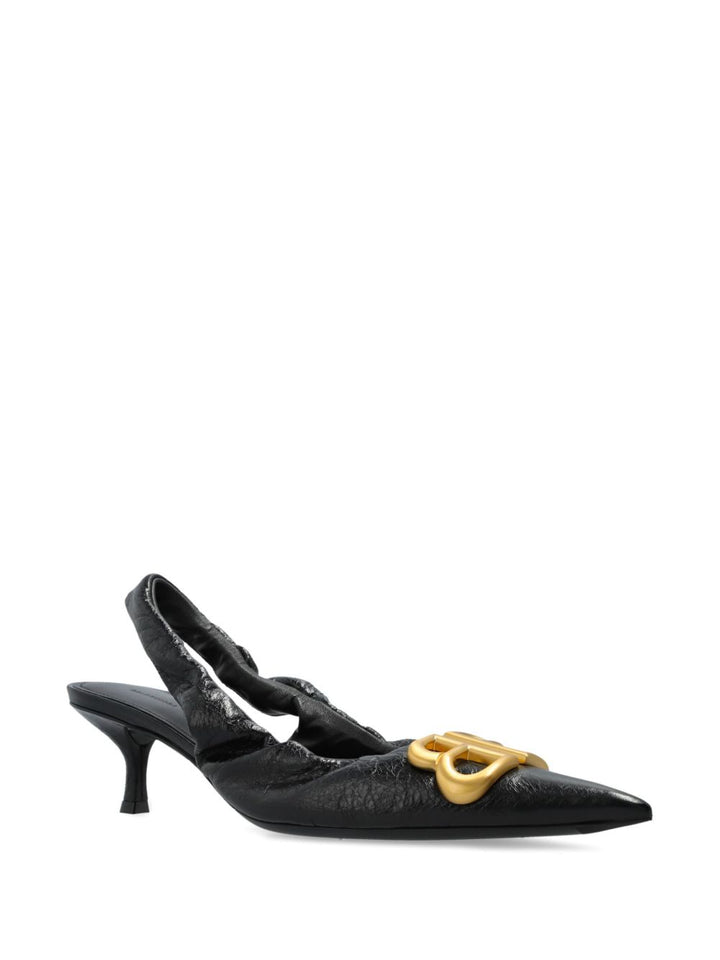Balenciaga Monaco leather slingback pumps