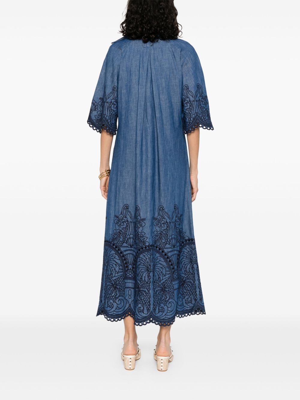 Zimmermann denim embroidered Dress