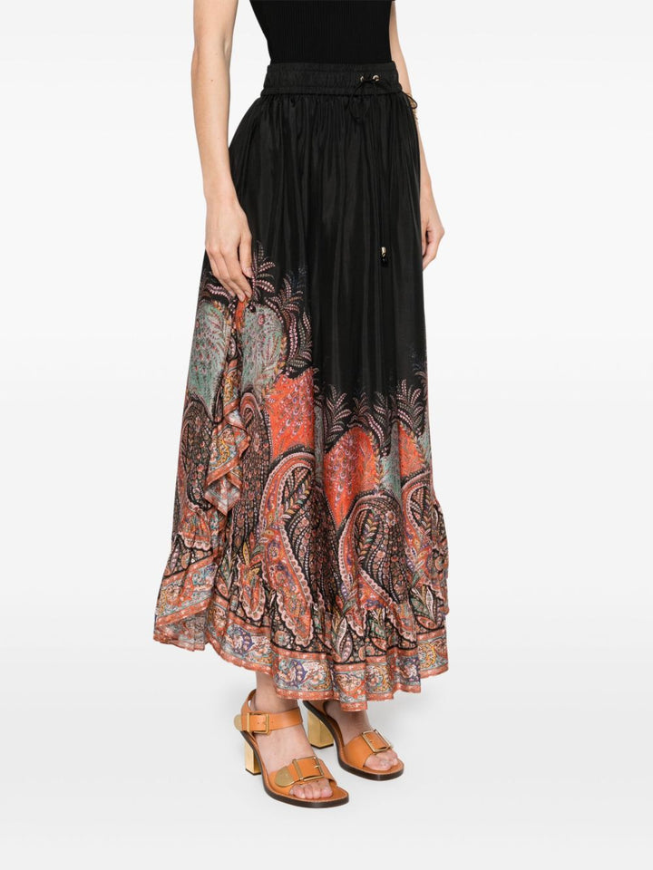 Zimmermann Rhiannon silk skirt