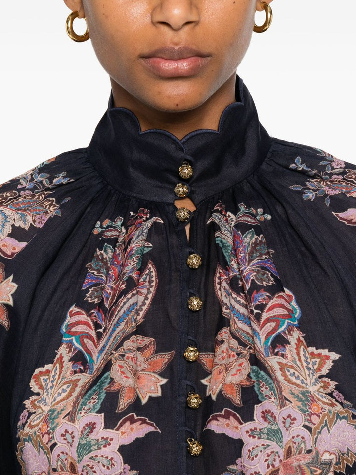 Zimmermann Rhiannon printed blouse