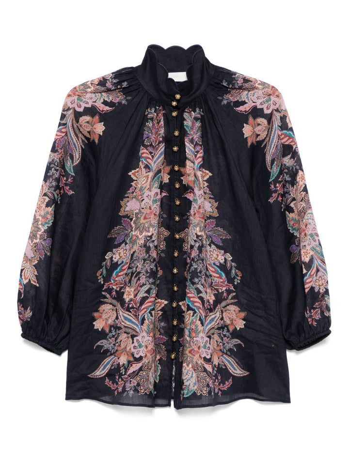 Zimmermann Rhiannon printed blouse