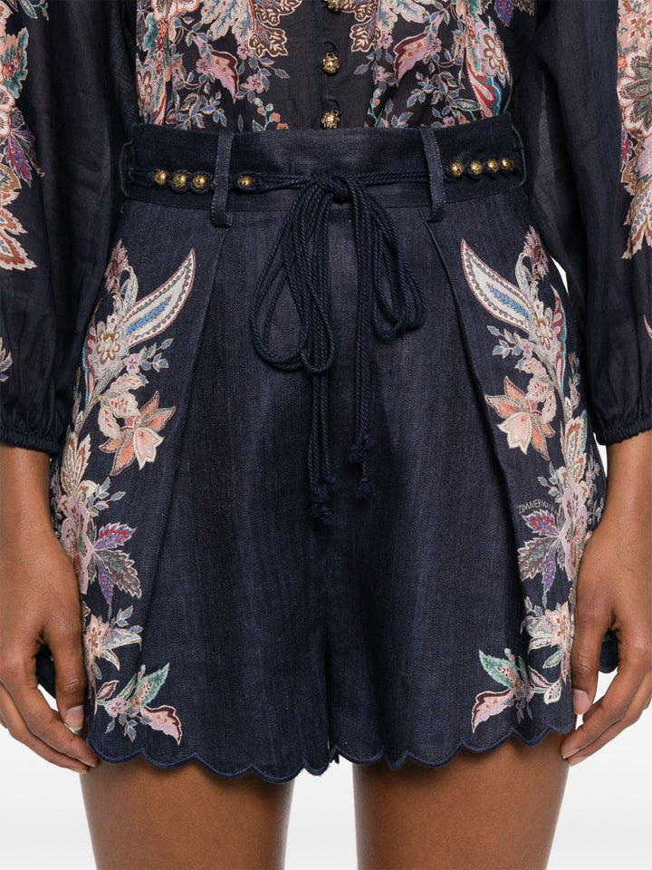 Zimmermann Rhiannon linen shorts