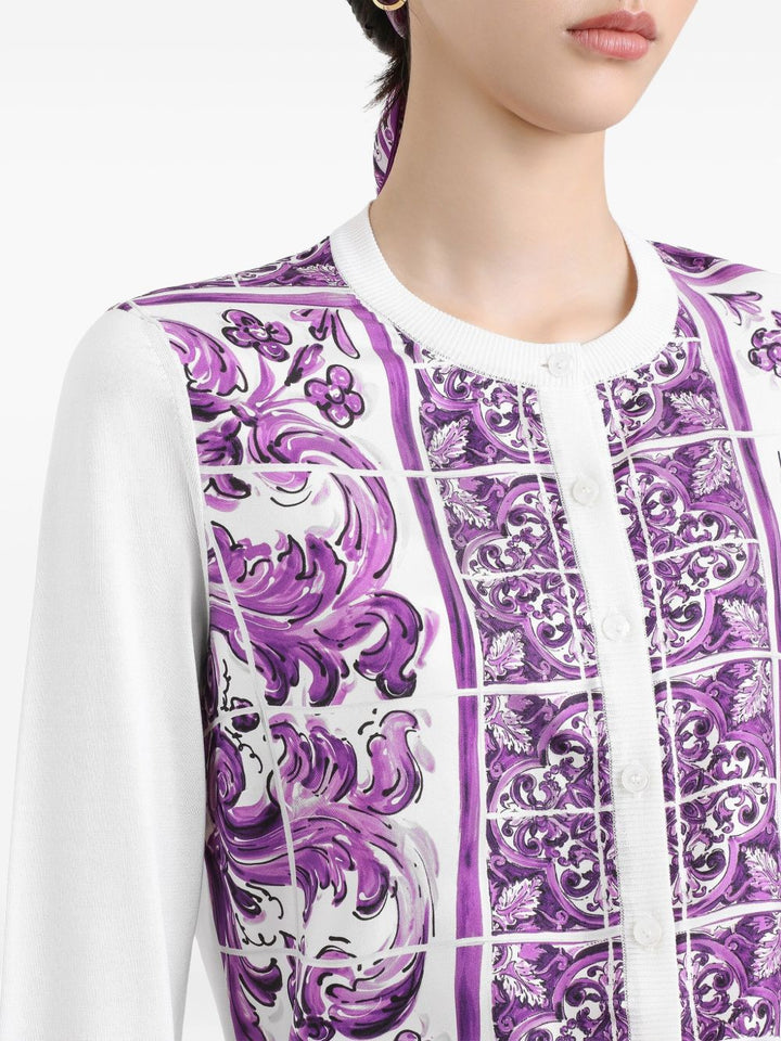 Dolce & Gabbana majolica print cardigan