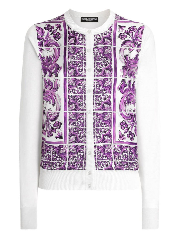 Dolce & Gabbana majolica print cardigan