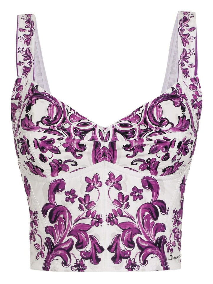 Dolce & Gabbana majolica bustier top