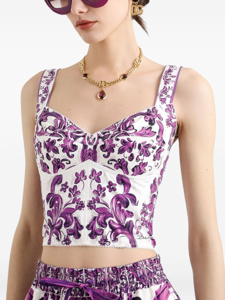 Dolce & Gabbana majolica bustier top