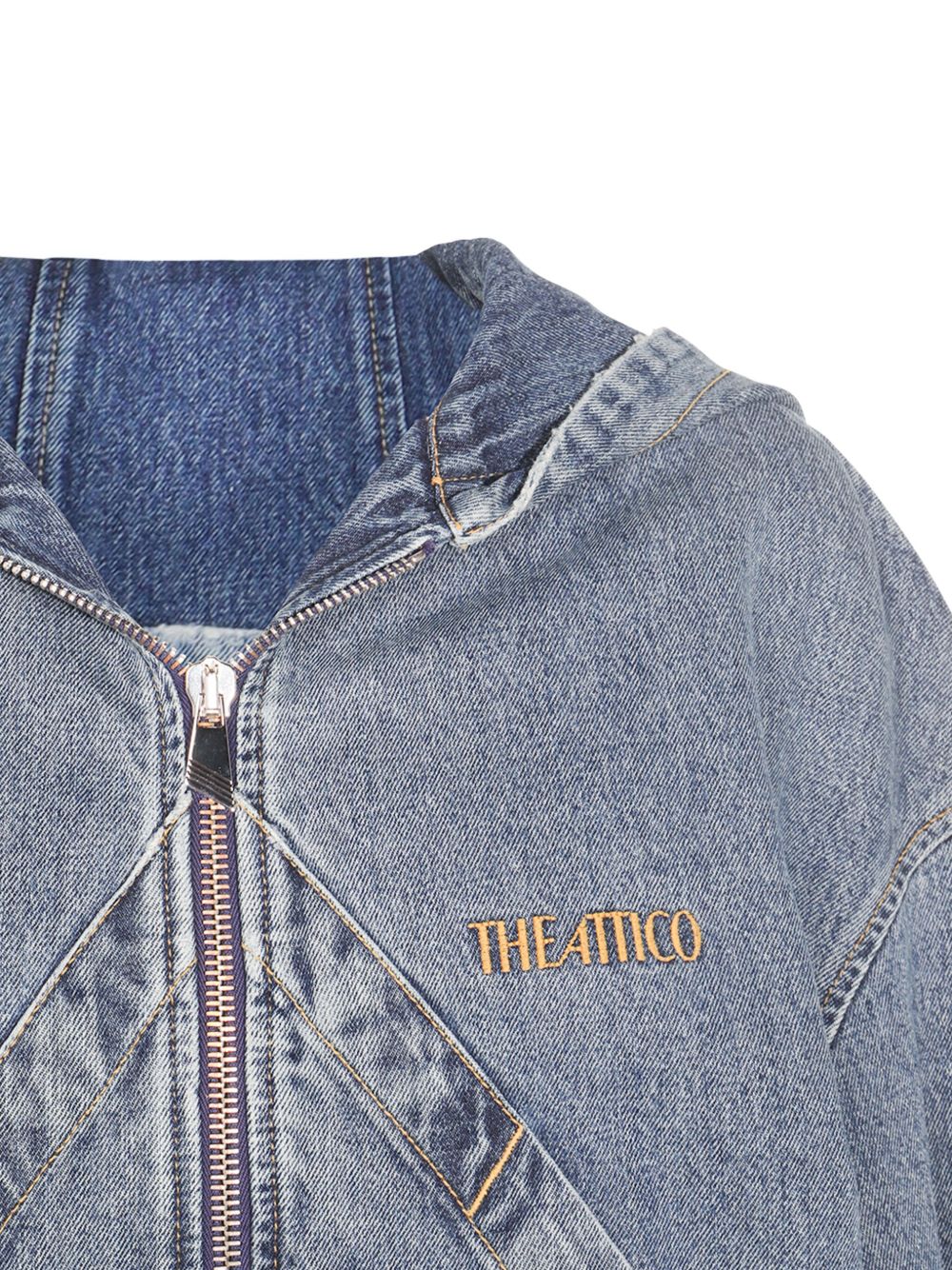 The Attico Hooded denim jacket
