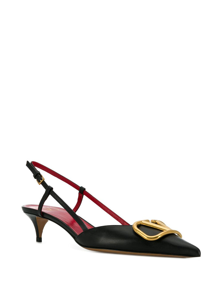 Valentino Garavani VLogo Signature leather slingbacks