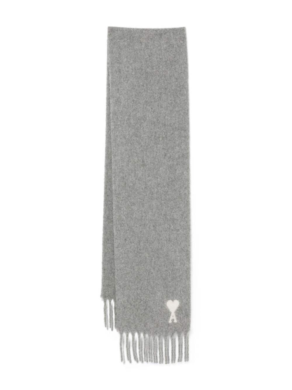 Ami Paris Ami De Coeur fringed scarf