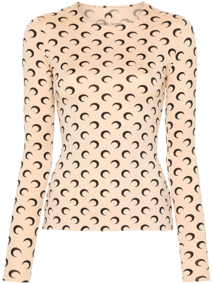 MARINE SERRE moonogram Second skin Top