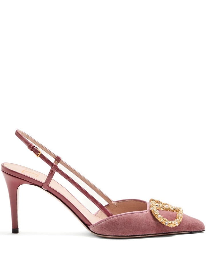 Valentino Garavani VLogo Signature velvet slingback pumps