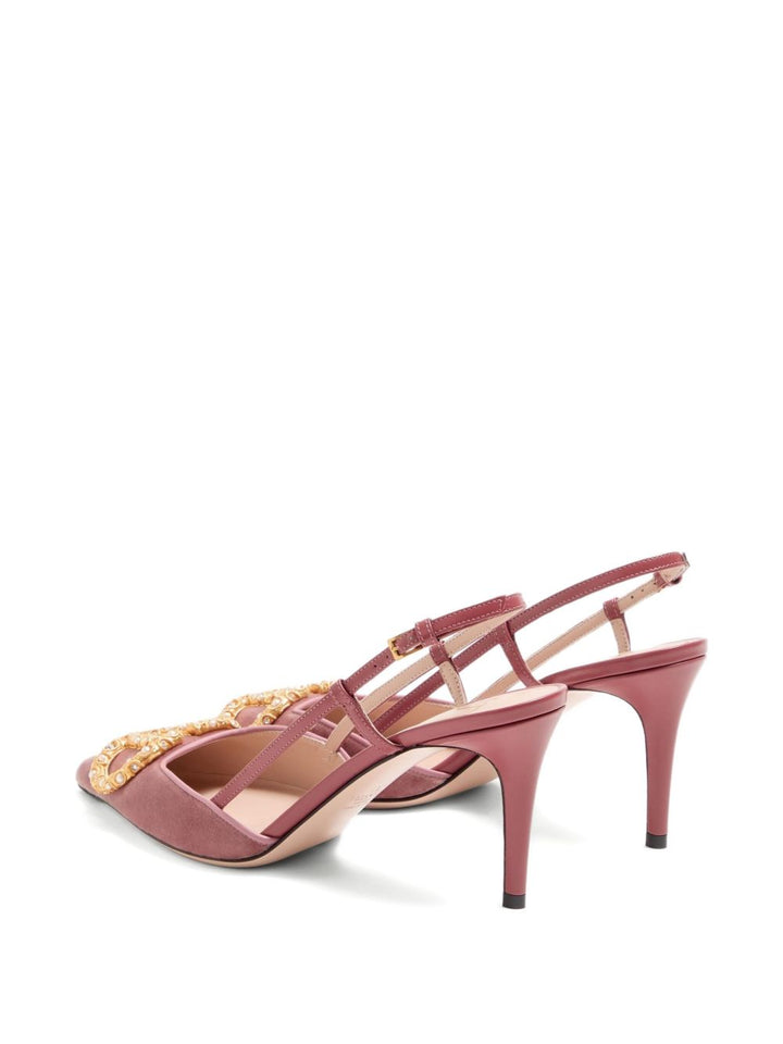 Valentino Garavani VLogo Signature velvet slingback pumps