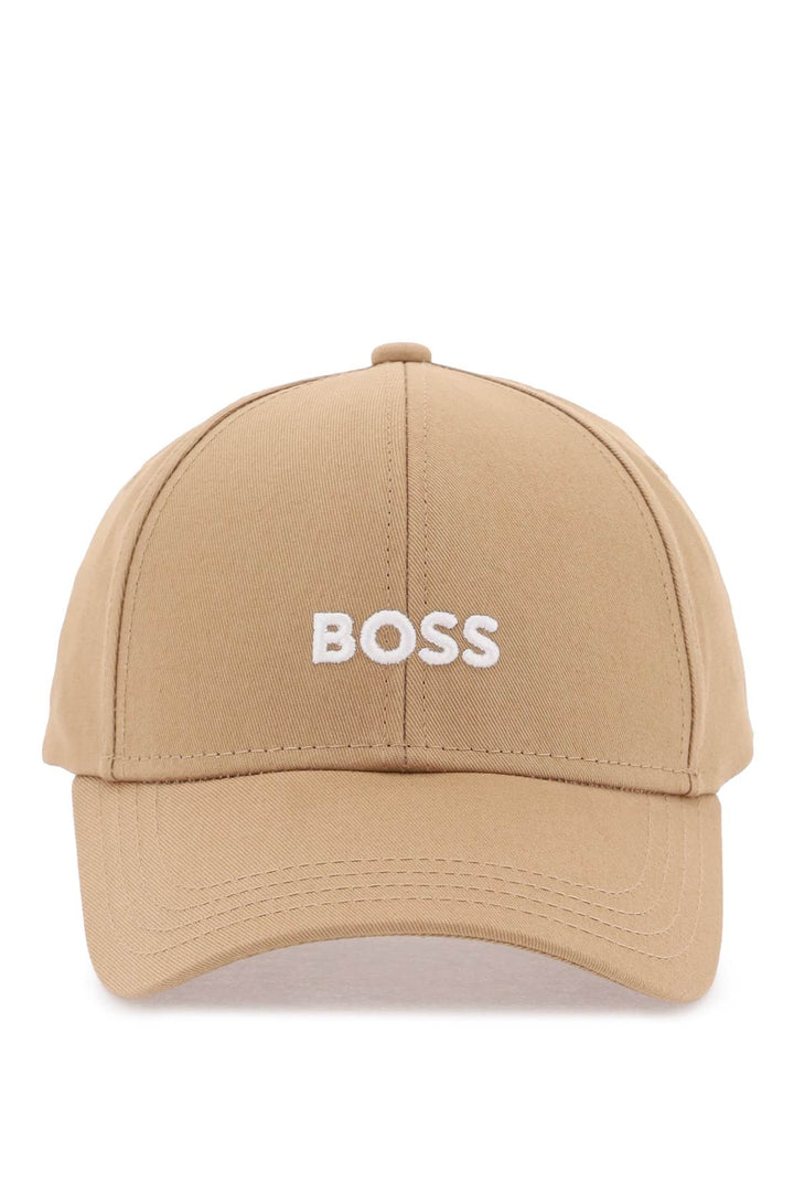 Boss Baseball Cap With Embroidered Logo   Beige